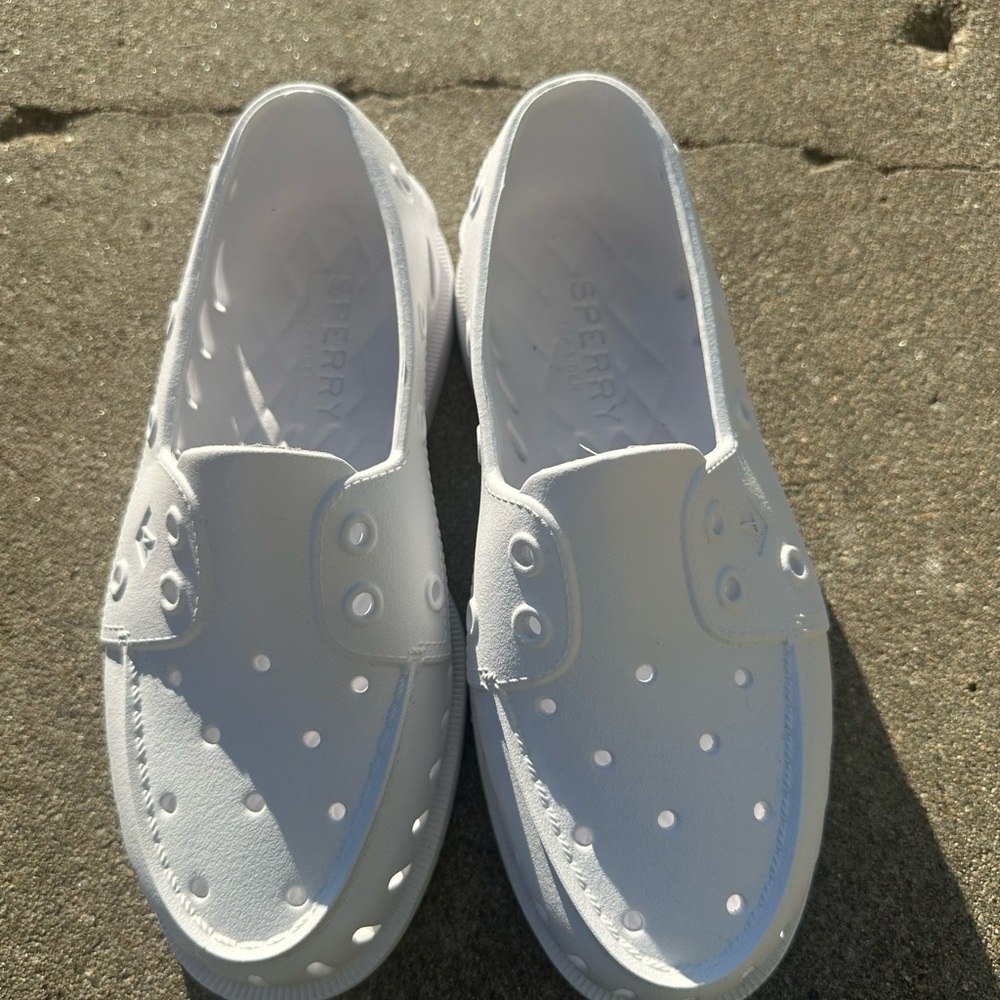 TOPSIDER Sperry Authentic Orig White Float Boat Shoes Women Size 6 - Picture 2 of 8